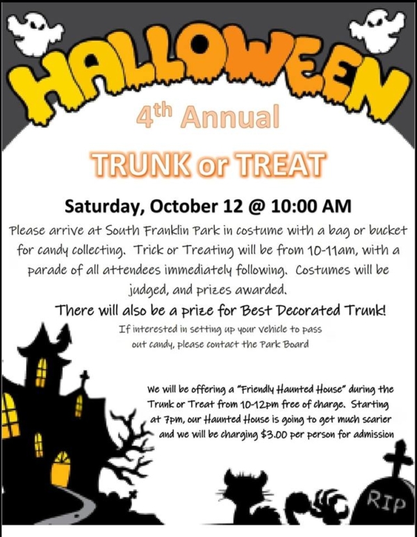 Trunk or Treat 2019 – South Franklin Township